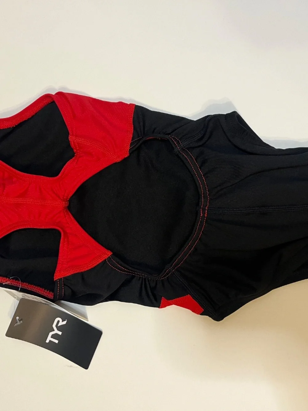TYR Durafast Elite Girl's Maxfit One Piece – Vanguard Splice Swimsuit Black/Red